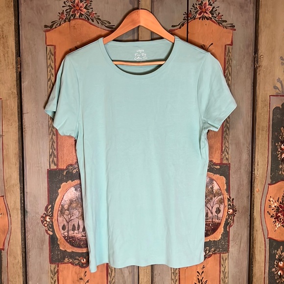 J. Crew factory tee XL turquoise - Picture 2 of 5